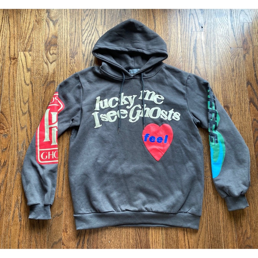 Lucky Me I See Ghosts Hoodie Size XL Kanye West Kid Cudi Camp Flog Gnaw Hbat